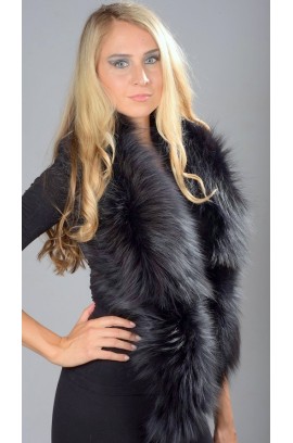 Blue fox fur collar - Neck warmer
